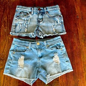 Lot of 2 pair of Pinc Distressed Jean Shorts Size 8